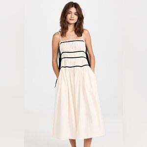 Ciao Lucia Cream and Black Midi Dress